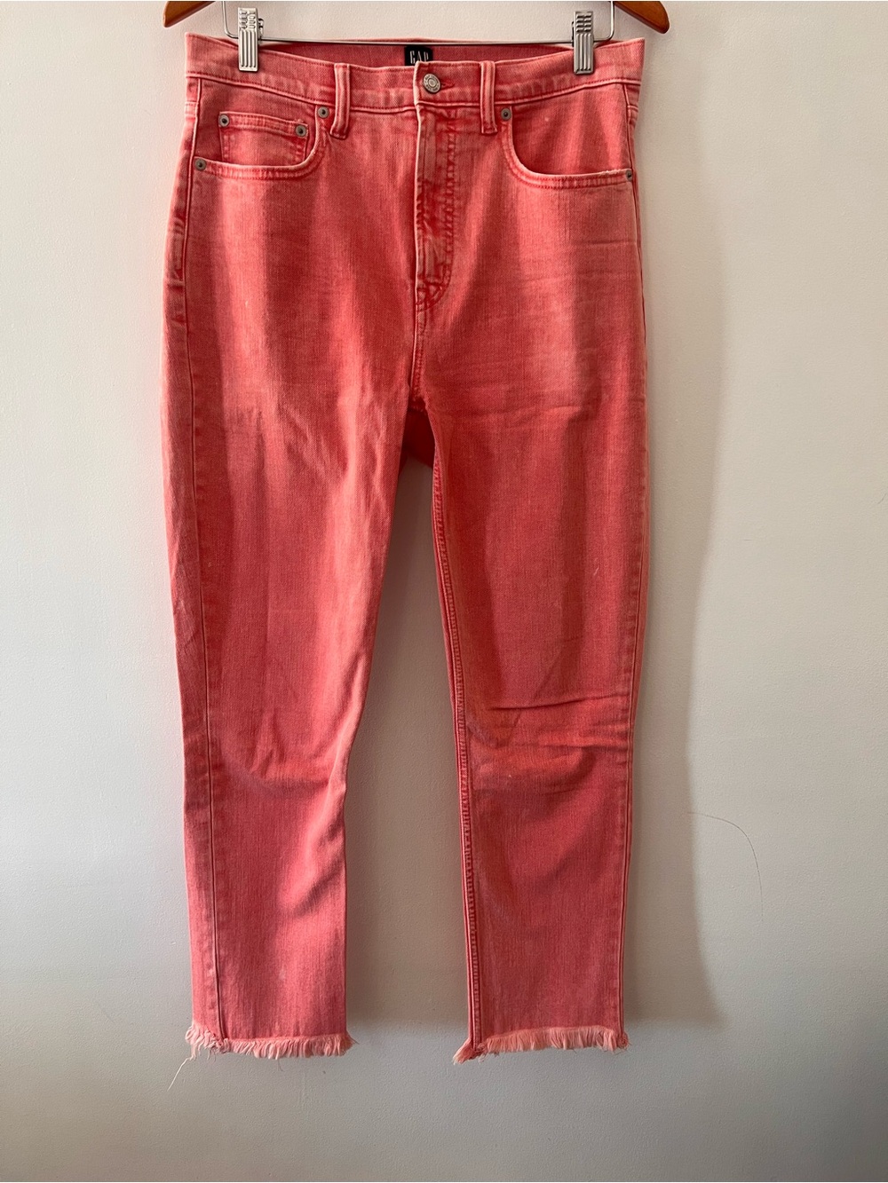 GAP Women’s Coral Straight-Leg Jeans - Casual Frayed Hem Sz 10/30